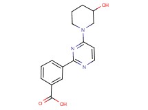 3-[4-(3-hydroxypiperidin-1-yl)pyrimidin-2-yl]benzoic acid