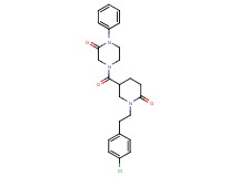 4-({1-[2-(4-chlorophenyl)ethyl]-6-oxo-3-piperidinyl}carbonyl)-1-phenyl-2-piperazinone