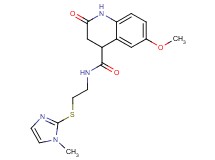 6-methoxy-N-{2-[(1-methyl-1H-imidazol-2-yl)thio]ethyl}-2-oxo-1,2,3,4-tetrahydro-4-quinolinecarboxamide