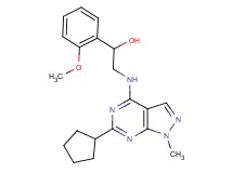 2-[(6-cyclopentyl-1-methyl-1H-pyrazolo[3,4-d]pyrimidin-4-yl)amino]-1-(2-methoxyphenyl)ethanol