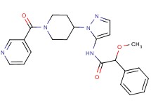 2-methoxy-2-phenyl-N-{1-[1-(3-pyridinylcarbonyl)-4-piperidinyl]-1H-pyrazol-5-yl}acetamide