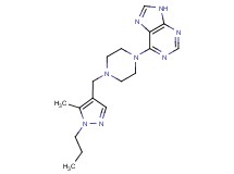6-{4-[(5-methyl-1-propyl-1H-pyrazol-4-yl)methyl]piperazin-1-yl}-9H-purine
