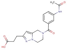 3-{5-[3-(acetylamino)benzoyl]-4,5,6,7-tetrahydropyrazolo[1,5-a]pyrazin-2-yl}propanoic acid