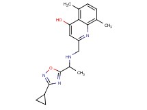 2-({[1-(3-cyclopropyl-1,2,4-oxadiazol-5-yl)ethyl]amino}methyl)-5,8-dimethylquinolin-4-ol