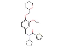 N-cyclopentyl-N-[3-methoxy-4-(tetrahydro-2H-pyran-2-ylmethoxy)benzyl]-2-thiophenecarboxamide