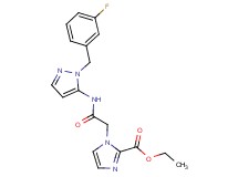ethyl 1-(2-{[1-(3-fluorobenzyl)-1H-pyrazol-5-yl]amino}-2-oxoethyl)-1H-imidazole-2-carboxylate
