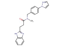 3-(1H-benzimidazol-2-yl)-N-methyl-N-[4-(1H-pyrazol-1-yl)benzyl]propanamide