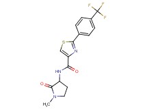 N-(1-methyl-2-oxo-3-pyrrolidinyl)-2-[4-(trifluoromethyl)phenyl]-1,3-thiazole-4-carboxamide