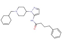 N-{1-[1-(3-cyclohexen-1-ylmethyl)-4-piperidinyl]-1H-pyrazol-5-yl}-4-phenylbutanamide
