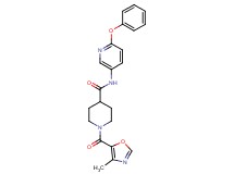 1-[(4-methyl-1,3-oxazol-5-yl)carbonyl]-N-(6-phenoxy-3-pyridinyl)-4-piperidinecarboxamide