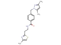 4-[(3,5-dimethyl-1H-pyrazol-1-yl)methyl]-N-[2-(4-methyl-1,3-thiazol-2-yl)ethyl]benzamide