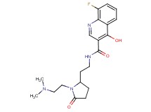 N-(2-{1-[2-(dimethylamino)ethyl]-5-oxo-2-pyrrolidinyl}ethyl)-8-fluoro-4-hydroxy-3-quinolinecarboxamide