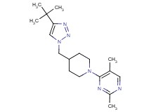 4-{4-[(4-tert-butyl-1H-1,2,3-triazol-1-yl)methyl]piperidin-1-yl}-2,5-dimethylpyrimidine