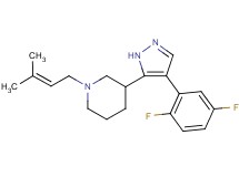 3-[4-(2,5-difluorophenyl)-1H-pyrazol-5-yl]-1-(3-methyl-2-buten-1-yl)piperidine