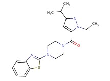 2-{4-[(1-ethyl-3-isopropyl-1H-pyrazol-5-yl)carbonyl]-1-piperazinyl}-1,3-benzothiazole