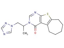 3-[1-methyl-2-(1H-1,2,4-triazol-1-yl)ethyl]-3,5,6,7,8,9-hexahydro-4H-cyclohepta[4,5]thieno[2,3-d]pyrimidin-4-one