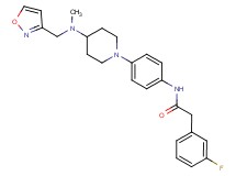 2-(3-fluorophenyl)-N-(4-{4-[(3-isoxazolylmethyl)(methyl)amino]-1-piperidinyl}phenyl)acetamide