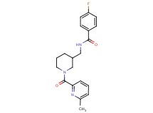 4-fluoro-N-({1-[(6-methyl-2-pyridinyl)carbonyl]-3-piperidinyl}methyl)benzamide