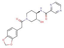 N-[(3R*,4R*)-1-(1,3-benzodioxol-5-ylacetyl)-3-hydroxypiperidin-4-yl]pyrazine-2-carboxamide