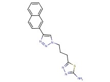 5-{3-[4-(2-naphthyl)-1H-1,2,3-triazol-1-yl]propyl}-1,3,4-thiadiazol-2-amine