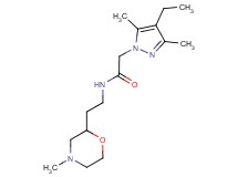2-(4-ethyl-3,5-dimethyl-1H-pyrazol-1-yl)-N-[2-(4-methylmorpholin-2-yl)ethyl]acetamide