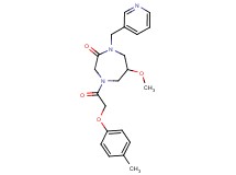 6-methoxy-4-[(4-methylphenoxy)acetyl]-1-(3-pyridinylmethyl)-1,4-diazepan-2-one