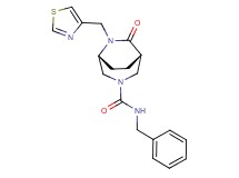 (1S*,5R*)-N-benzyl-7-oxo-6-(1,3-thiazol-4-ylmethyl)-3,6-diazabicyclo[3.2.2]nonane-3-carboxamide