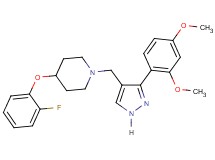 1-{[3-(2,4-dimethoxyphenyl)-1H-pyrazol-4-yl]methyl}-4-(2-fluorophenoxy)piperidine