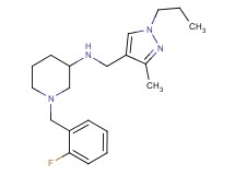 1-(2-fluorobenzyl)-N-[(3-methyl-1-propyl-1H-pyrazol-4-yl)methyl]-3-piperidinamine