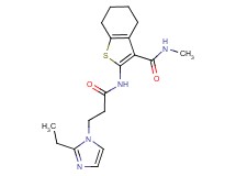 2-{[3-(2-ethyl-1H-imidazol-1-yl)propanoyl]amino}-N-methyl-4,5,6,7-tetrahydro-1-benzothiophene-3-carboxamide