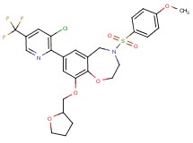 7-[3-chloro-5-(trifluoromethyl)-2-pyridinyl]-4-[(4-methoxyphenyl)sulfonyl]-9-(tetrahydro-2-furanylmethoxy)-2,3,4,5-tetrahydro-1,4-benzoxazepine