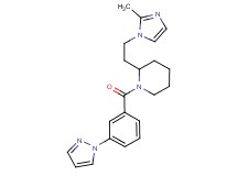 2-[2-(2-methyl-1H-imidazol-1-yl)ethyl]-1-[3-(1H-pyrazol-1-yl)benzoyl]piperidine