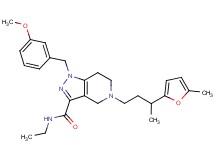 N-ethyl-1-(3-methoxybenzyl)-5-[3-(5-methyl-2-furyl)butyl]-4,5,6,7-tetrahydro-1H-pyrazolo[4,3-c]pyridine-3-carboxamide
