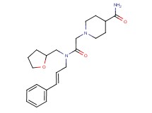 1-{2-oxo-2-[[(2E)-3-phenyl-2-propen-1-yl](tetrahydro-2-furanylmethyl)amino]ethyl}-4-piperidinecarboxamide