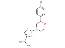 2-[2-(4-chlorophenyl)morpholin-4-yl]-1,3-thiazole-4-carboxamide