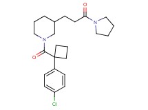 1-{[1-(4-chlorophenyl)cyclobutyl]carbonyl}-3-[3-oxo-3-(1-pyrrolidinyl)propyl]piperidine