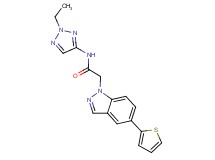 N-(2-ethyl-2H-1,2,3-triazol-4-yl)-2-[5-(2-thienyl)-1H-indazol-1-yl]acetamide