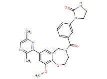 1-(3-{[7-(3,6-dimethyl-2-pyrazinyl)-9-methoxy-2,3-dihydro-1,4-benzoxazepin-4(5H)-yl]carbonyl}phenyl)-2-imidazolidinone
