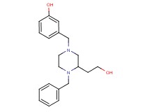 3-{[4-benzyl-3-(2-hydroxyethyl)-1-piperazinyl]methyl}phenol