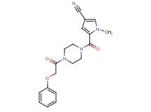 1-methyl-5-{[4-(phenoxyacetyl)piperazin-1-yl]carbonyl}-1H-pyrrole-3-carbonitrile