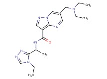 6-[(diethylamino)methyl]-N-[1-(4-ethyl-4H-1,2,4-triazol-3-yl)ethyl]pyrazolo[1,5-a]pyrimidine-3-carboxamide