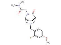2-[(1S*,5R*)-3-(2-fluoro-4-methoxybenzyl)-7-oxo-3,6-diazabicyclo[3.2.2]non-6-yl]-N,N-dimethylacetamide