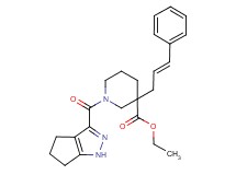 ethyl 3-[(2E)-3-phenyl-2-propen-1-yl]-1-(1,4,5,6-tetrahydrocyclopenta[c]pyrazol-3-ylcarbonyl)-3-piperidinecarboxylate