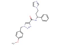 N-[3-(1H-imidazol-1-yl)-1-phenylpropyl]-1-(4-methoxybenzyl)-1H-1,2,3-triazole-4-carboxamide