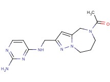 N~4~-[(5-acetyl-5,6,7,8-tetrahydro-4H-pyrazolo[1,5-a][1,4]diazepin-2-yl)methyl]pyrimidine-2,4-diamine