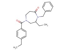 4-benzyl-3-ethyl-1-(4-ethylbenzoyl)-1,4-diazepan-5-one