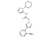2-[4-(3-cyanopyridin-2-yl)-1H-pyrazol-1-yl]-N-(1-cyclohexyl-1H-pyrazol-5-yl)acetamide