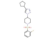 4-(4-cyclopentyl-1H-1,2,3-triazol-1-yl)-1-[(2-fluorophenyl)sulfonyl]piperidine