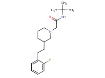 N-(tert-butyl)-2-{3-[2-(2-fluorophenyl)ethyl]-1-piperidinyl}acetamide