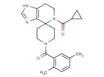 5-(cyclopropylcarbonyl)-1'-(2,5-dimethylbenzoyl)-1,5,6,7-tetrahydrospiro[imidazo[4,5-c]pyridine-4,4'-piperidine]